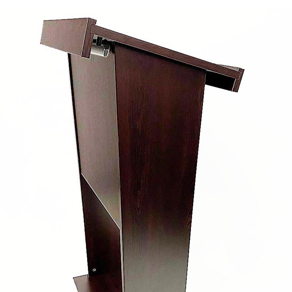 Rednerpult mit Rädern, Wood Podium, Schwarzes Holz