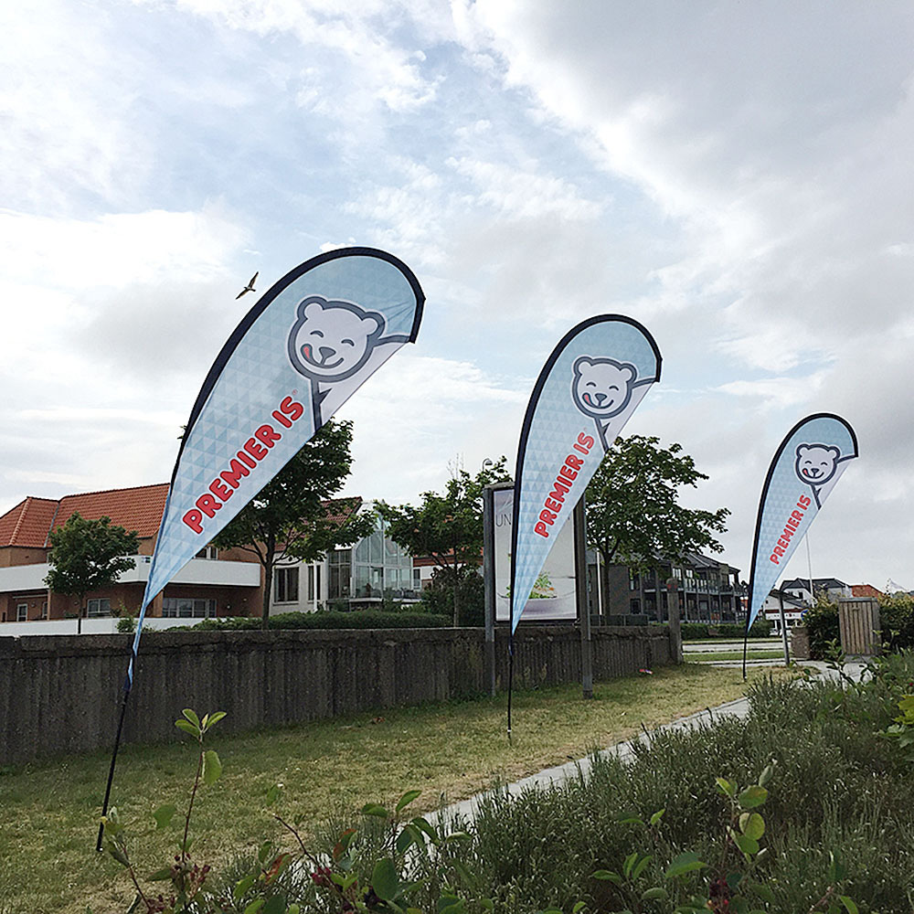 Beachflagge, Outdoor Drop Flag, Klein, Nur Stangensystem