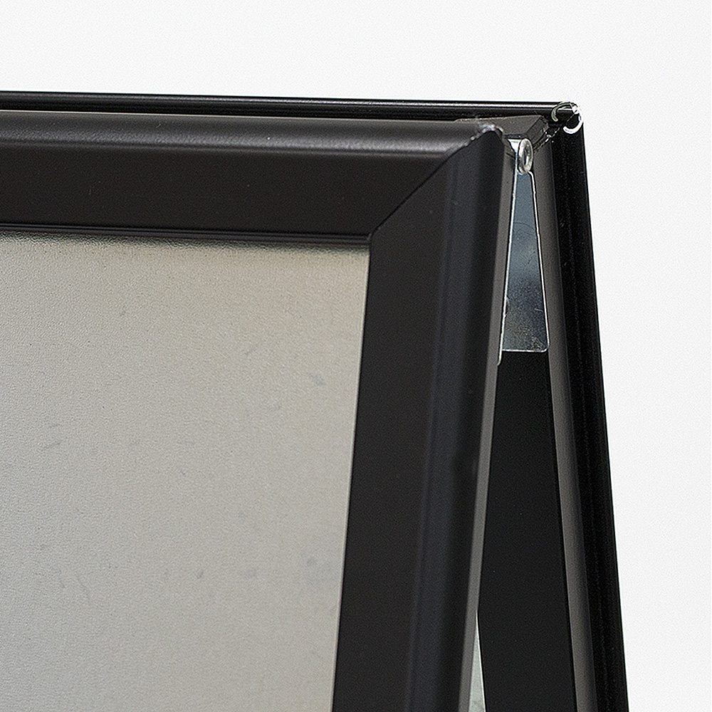 Kundenstopper, Alu-Line Standard, 32 mm, Schwarz