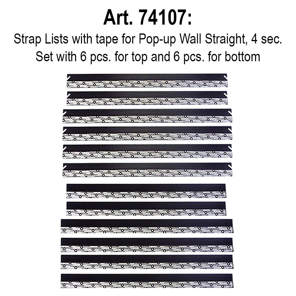 5 X Obere und Untere Riemen, Pop-Up Wall Straight, mit Clips
