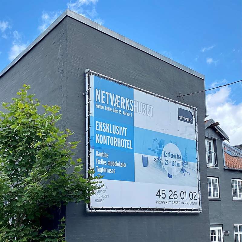 Bannerdisplay, Draußen, Wandmontage, Banner Tube Wall Frame, Aluminiumrohr 0.3 mm Ø 48 mm