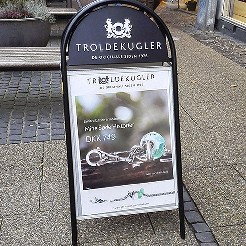 Kundenstopper, Gotik Original, Schwarz