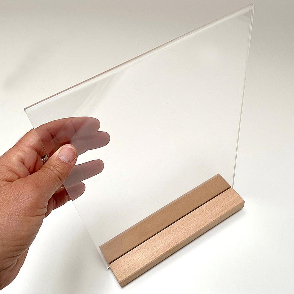 Tischaufsteller, Wood Block, Massivholz