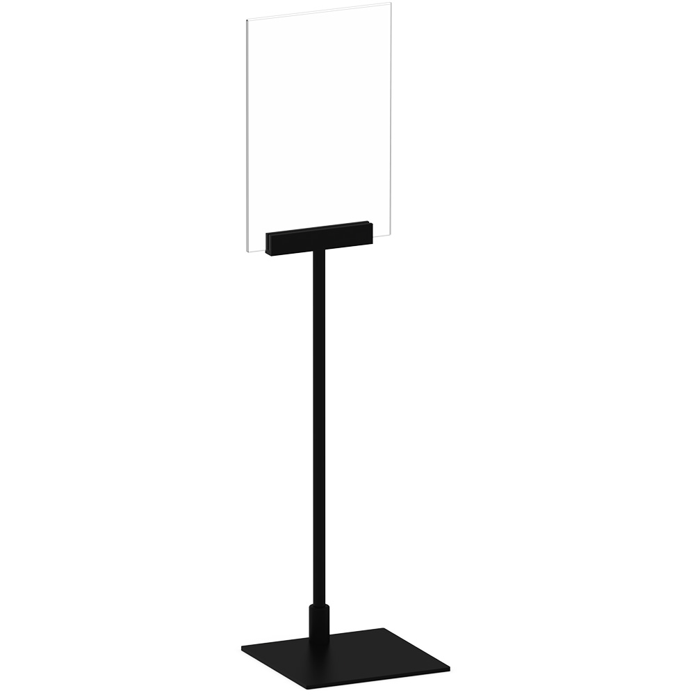 Infoständer für Tisch, Design Stand, Acrylhalter, Schwarz
