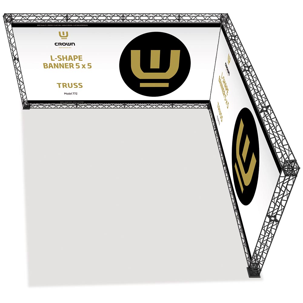 CROWN TRUSS 15 L-shape wall 3 x 3 m, 500 x 500 cm