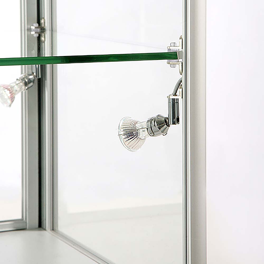 Vitrine, Showcase Counter Duo, LED-Licht, mit Schloss