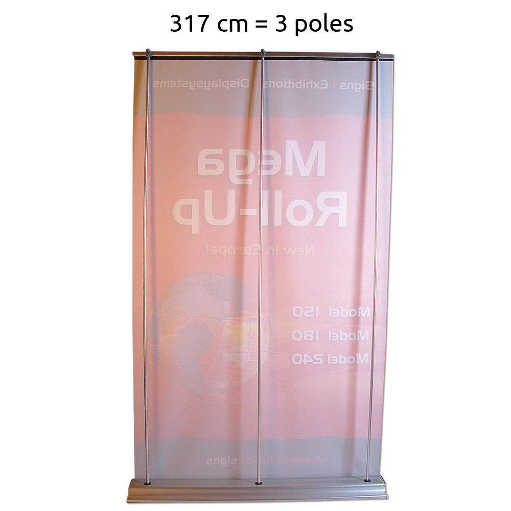 Roll-Up Basic, Mega, Einseitig, Silber