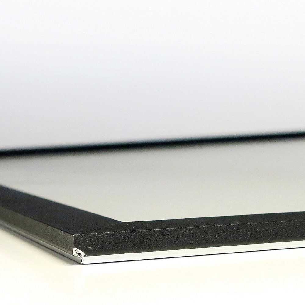 Klapprahmen, Crown, 33mm, Aluminium, flaches Profil, Schwarz