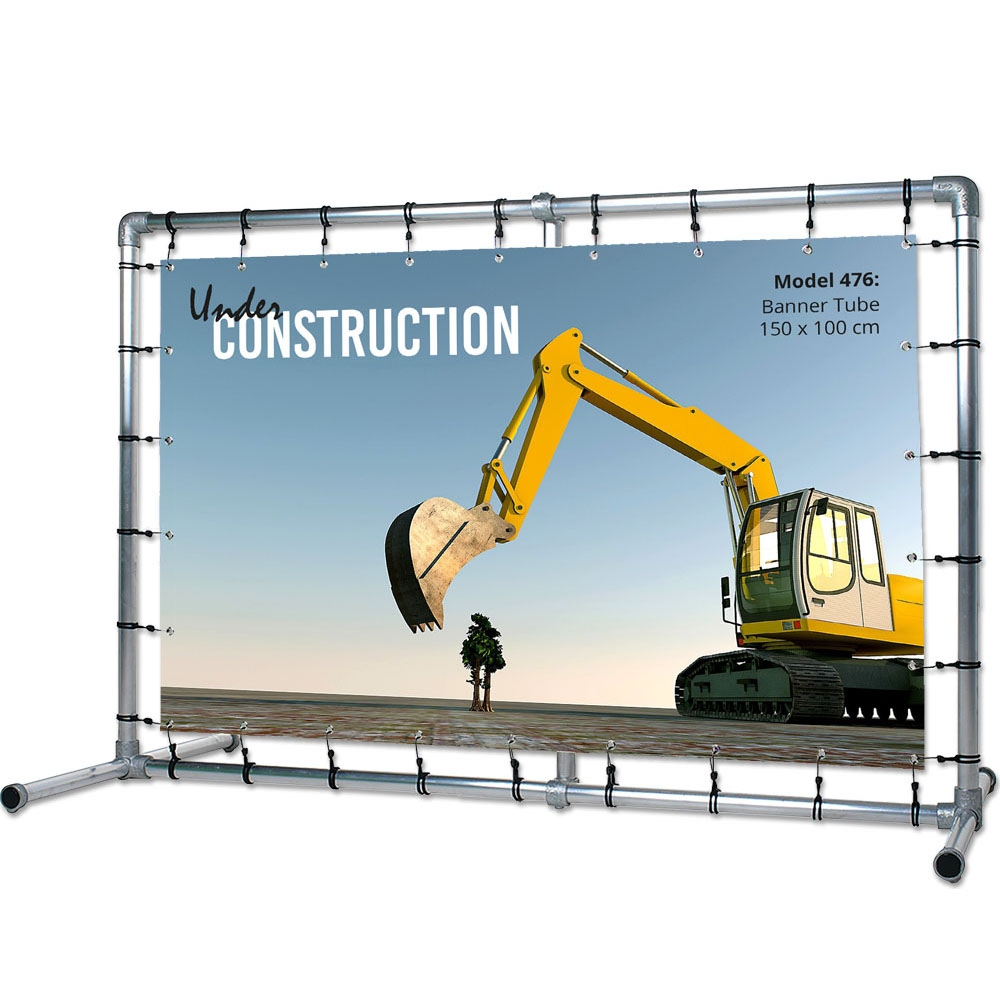 Bannerdisplay, Draußen, Banner Tube Freestanding, Aluminiumrohr 0.3 mm Ø 48 mm