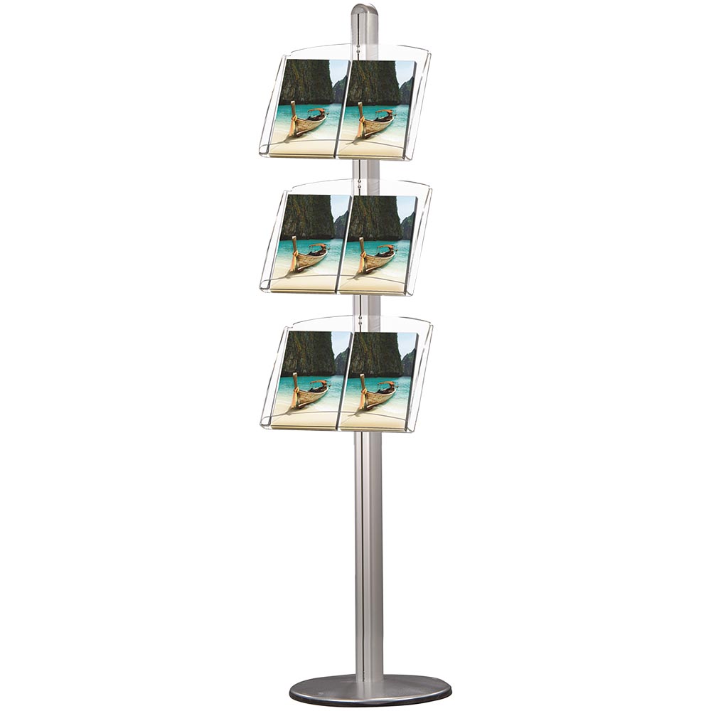 Infoständer mit Prospekthalter Multistand, Einseitig, 3 X 25 mm Rahmen