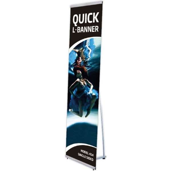 Bannerdisplay Quick L-Banner, Einseitig, Ohne Banner und Druck
