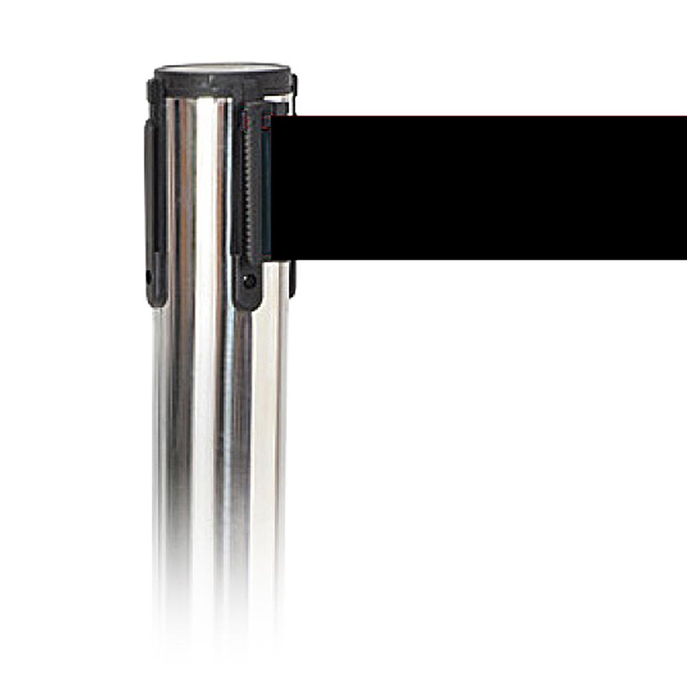 Absperrpfosten, 1 Stück, Metall, 3 m Klebeband