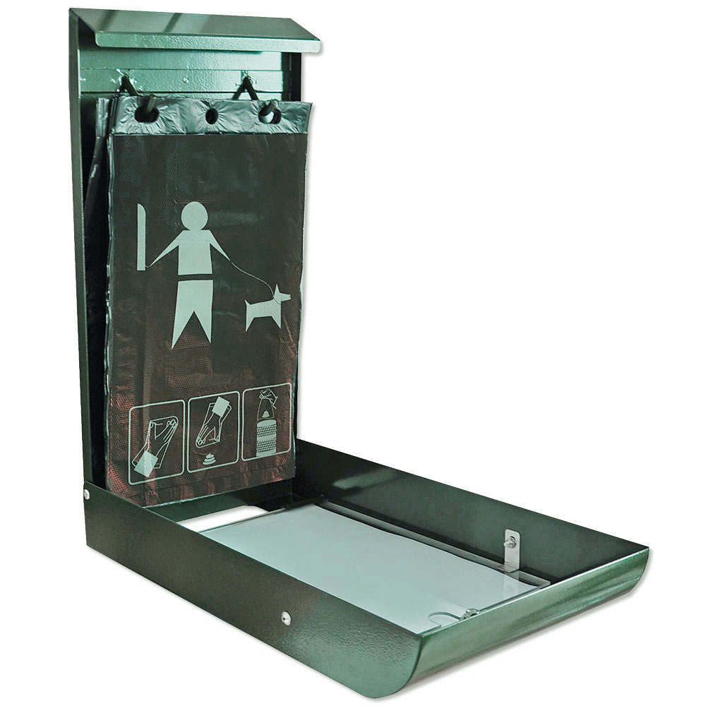 Hundebeutelspender mit A4-Infodisplay