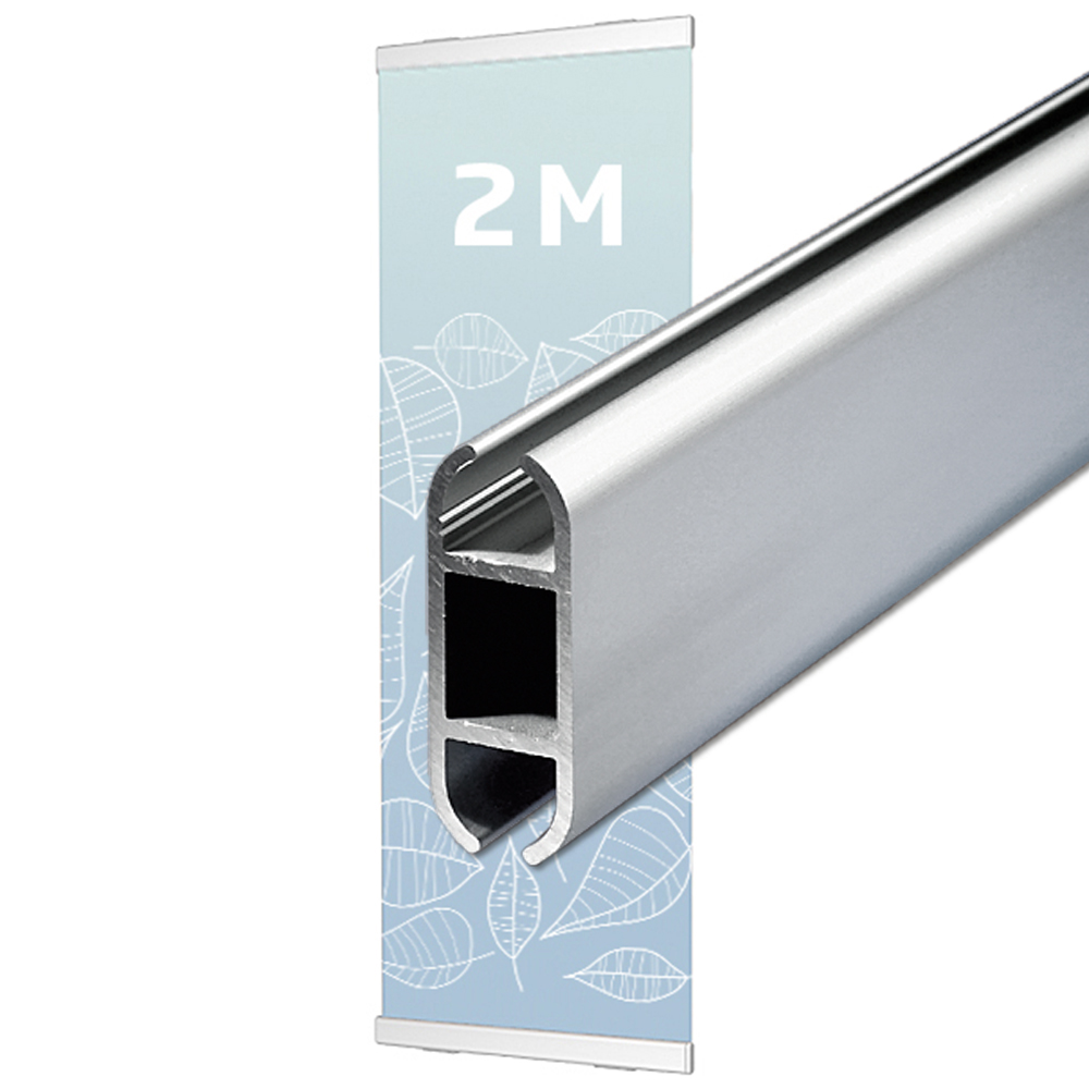 Bannerprofil, Draußen, Aluminium, Wandmontage