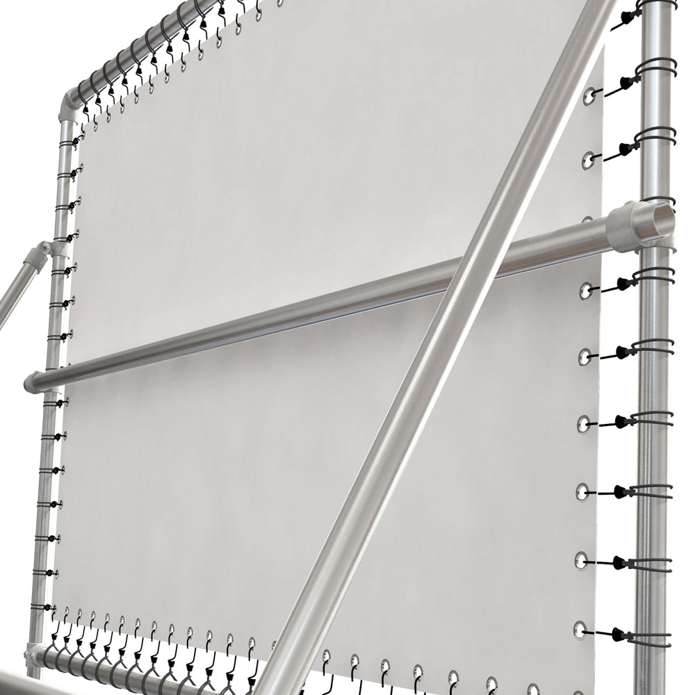 Bannerdisplay, Draußen, Banner Tube High Stand, Aluminiumrohr 0.3 mm Ø 48 mm