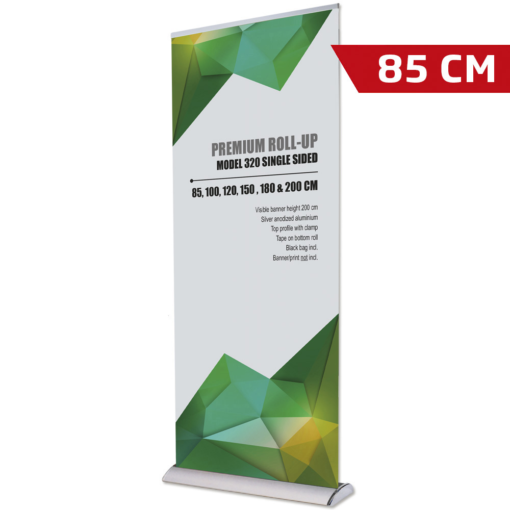Roll-Up Basic, Premium, Einseitig, Silber