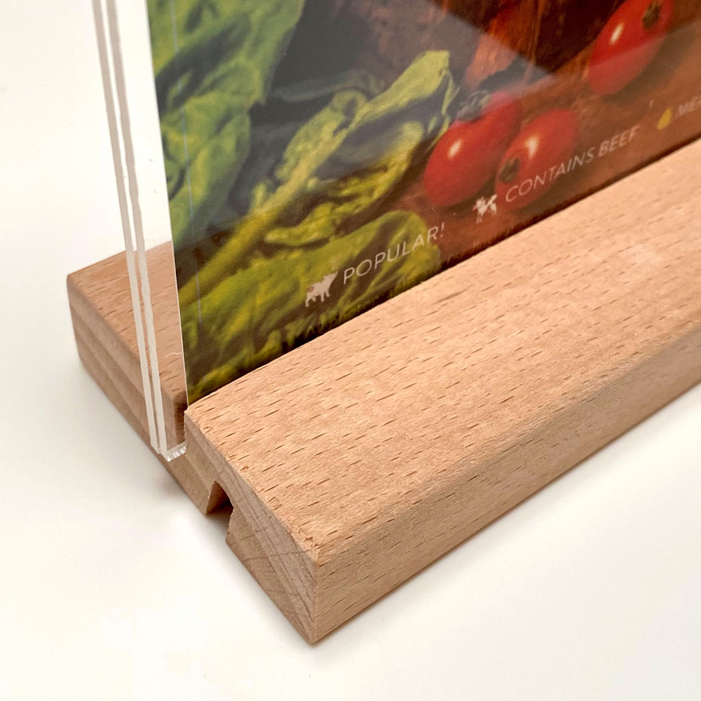 Tischaufsteller, Wood Block, Massivholz