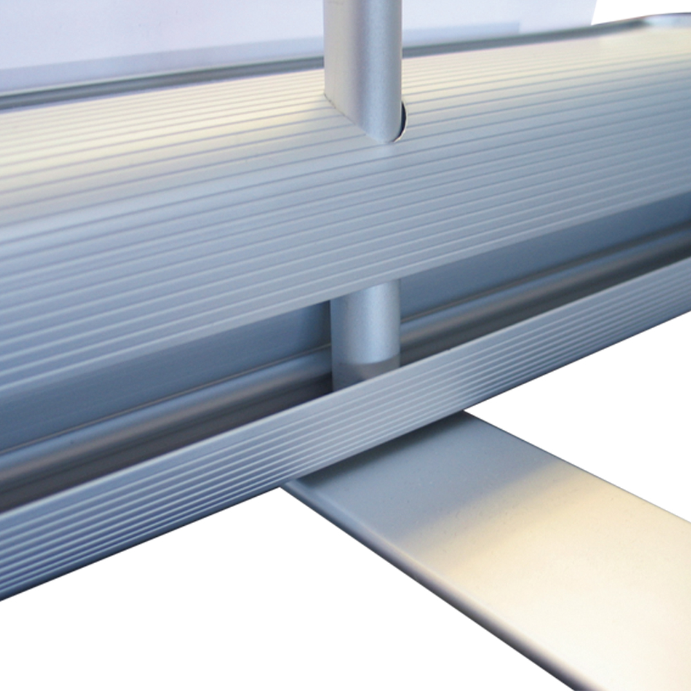 Roll-Up Basic, Basic, Einseitig, Aluminium, Silber