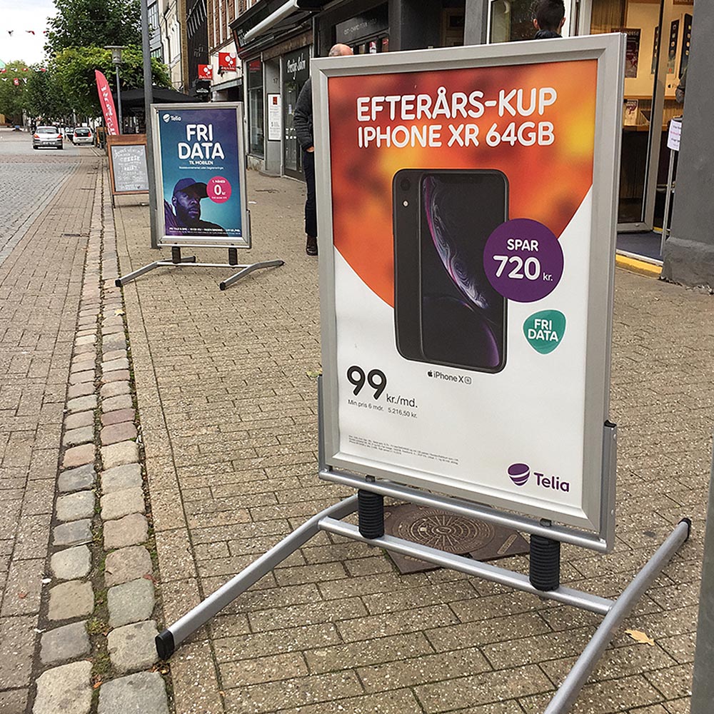 Kundenstopper, Wind-Line Basic, Silber