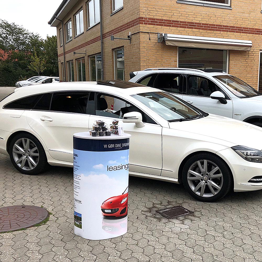 Messetheke, rund, Ohne Druck