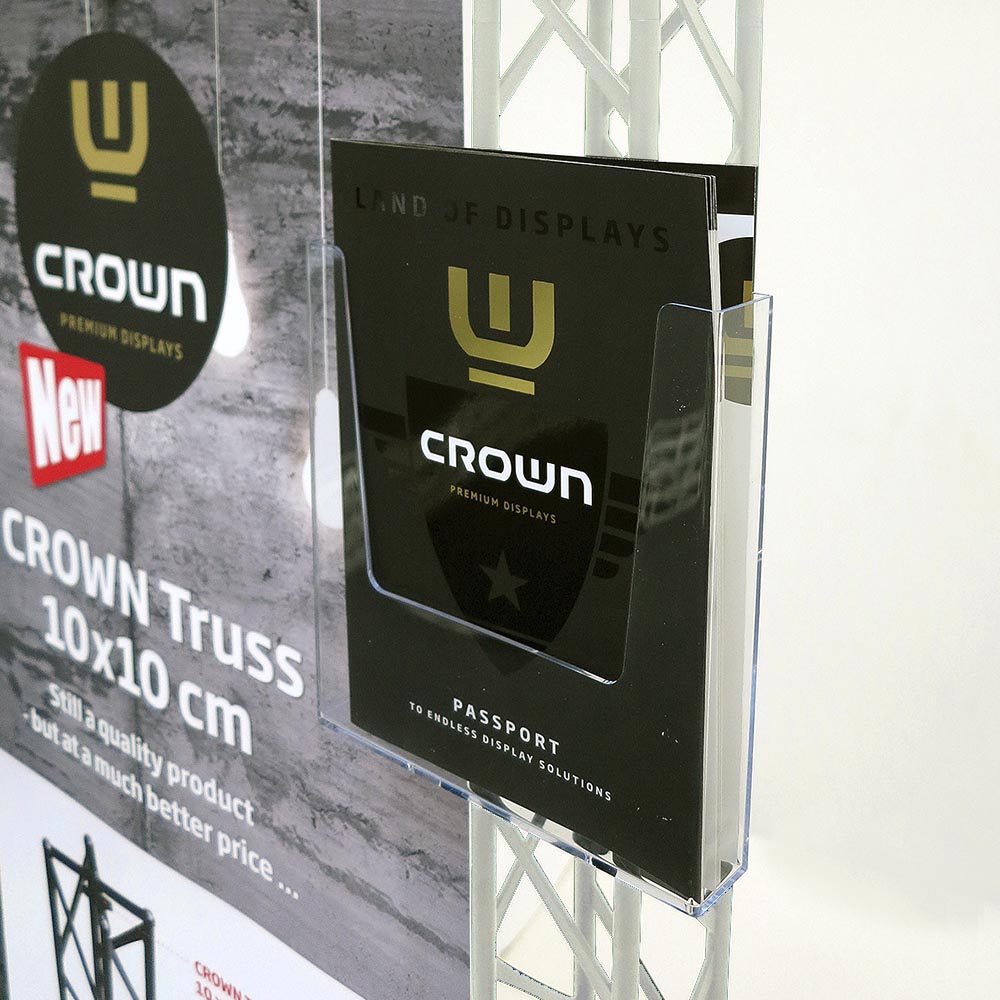 Crown Truss 10 Brochureholder with Fitting, A4