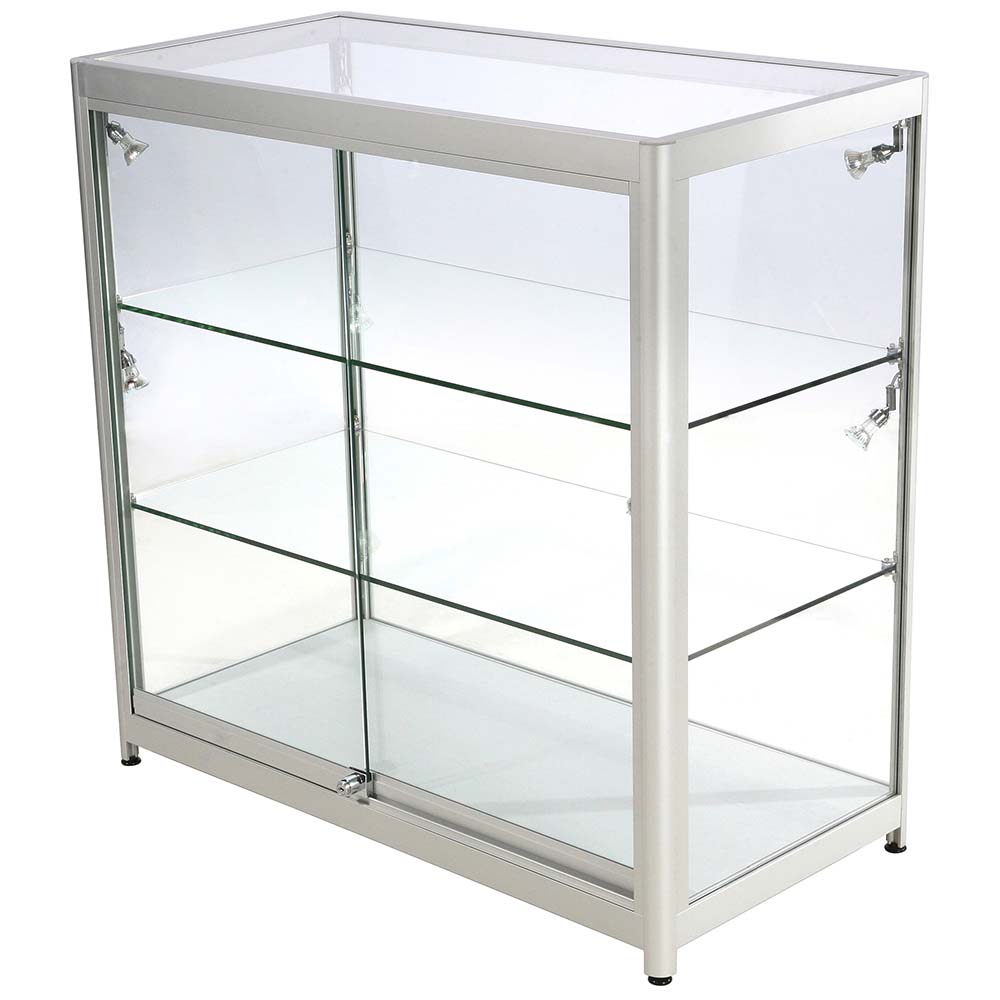 Vitrine, Showcase Counter Duo, LED-Licht, mit Schloss