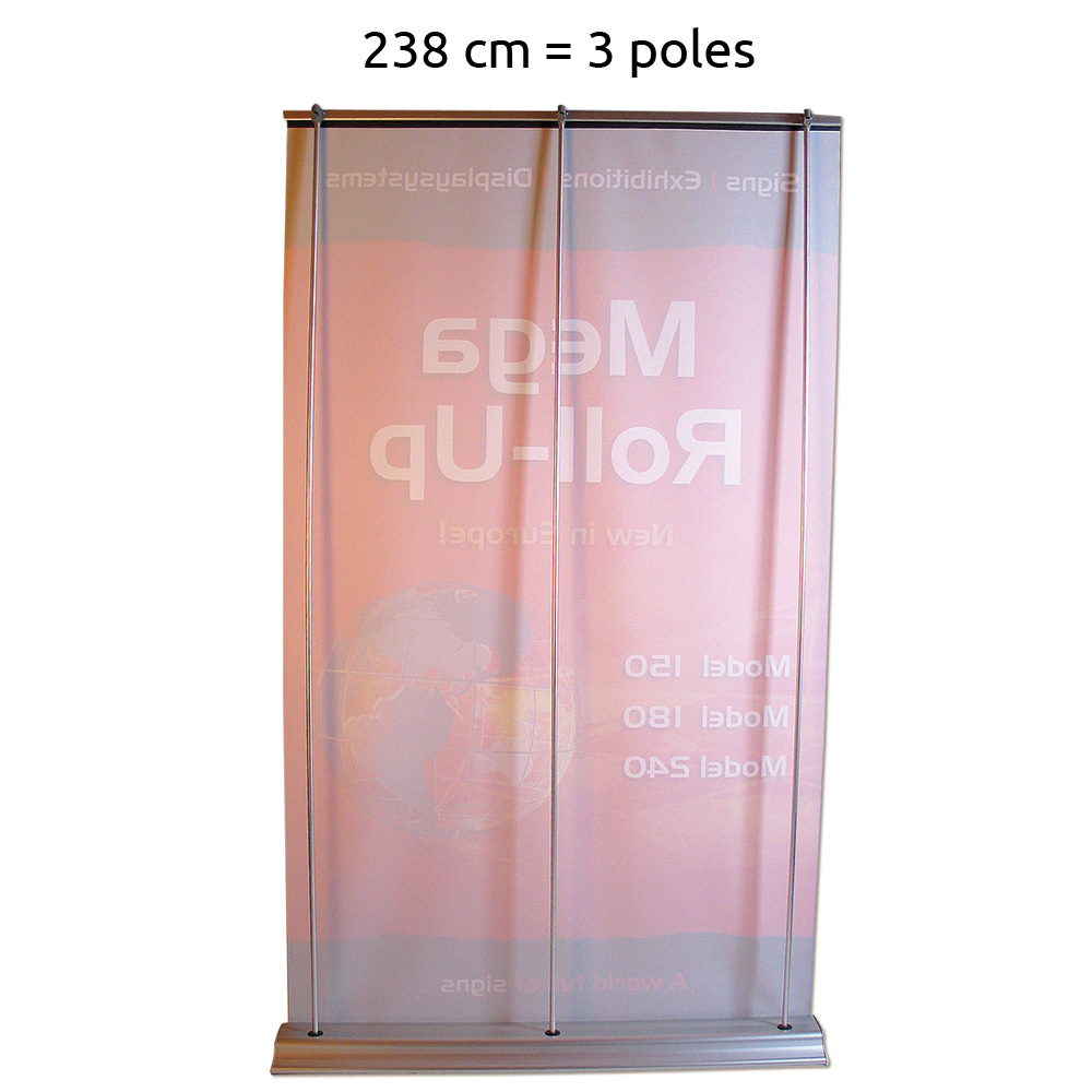 Roll-Up Basic, Mega, Einseitig, Silber