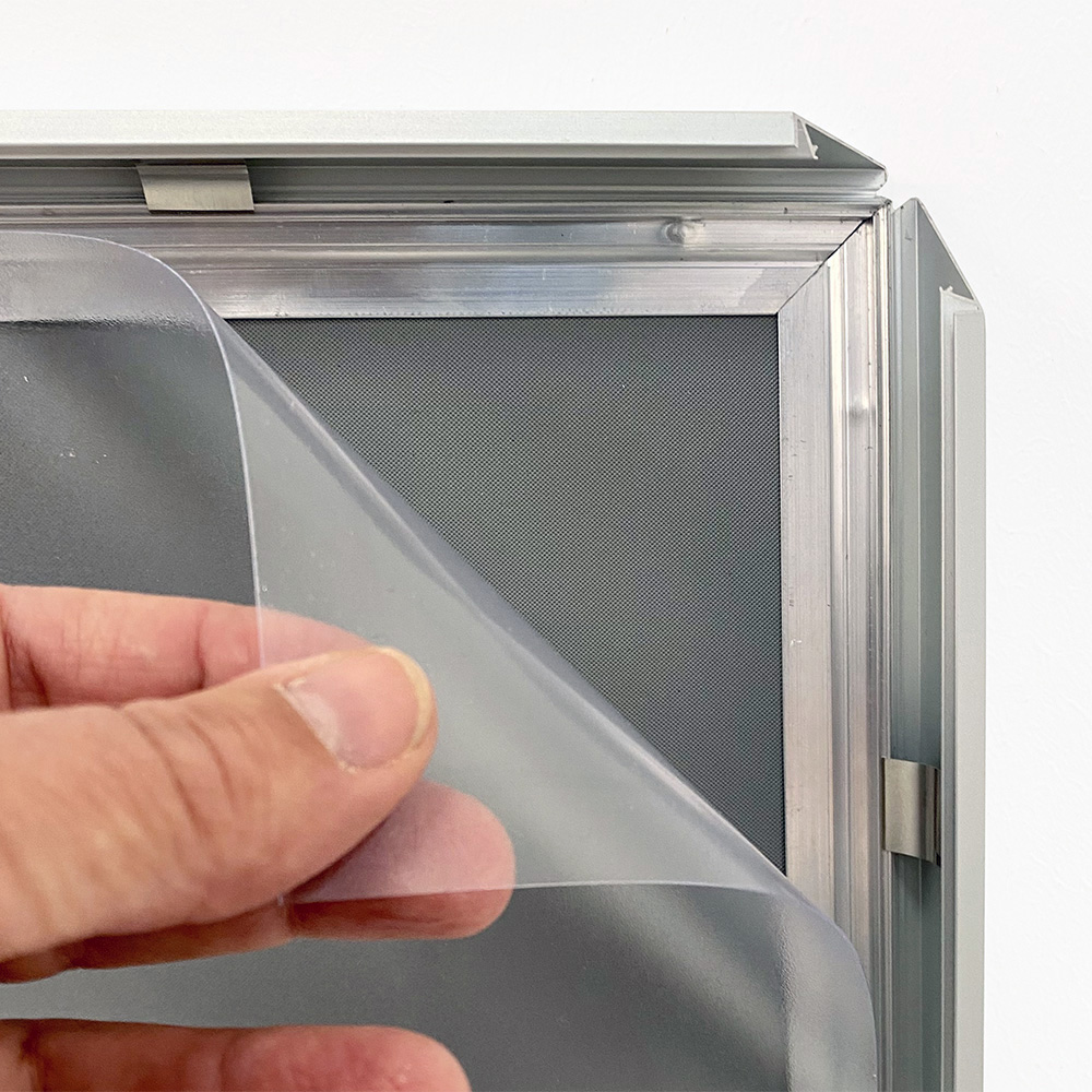 Klapprahmen, 20 mm Aluminium Flachprofil, Silber