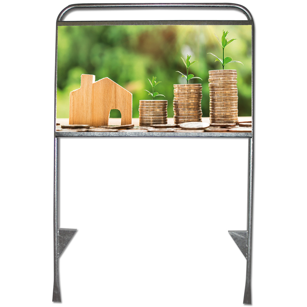Maklerschild / Gartenschild, Estate Sign Standard, Ohne Druck und ohne Platte