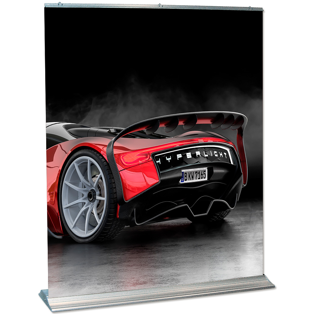 Roll-Up Basic, Mega, Einseitig, Silber