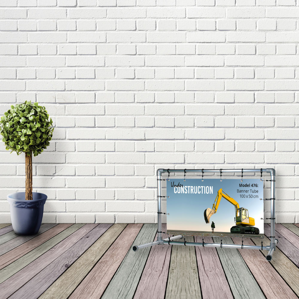 Bannerdisplay, Draußen, Banner Tube Freestanding, Aluminiumrohr 0.3 mm Ø 48 mm