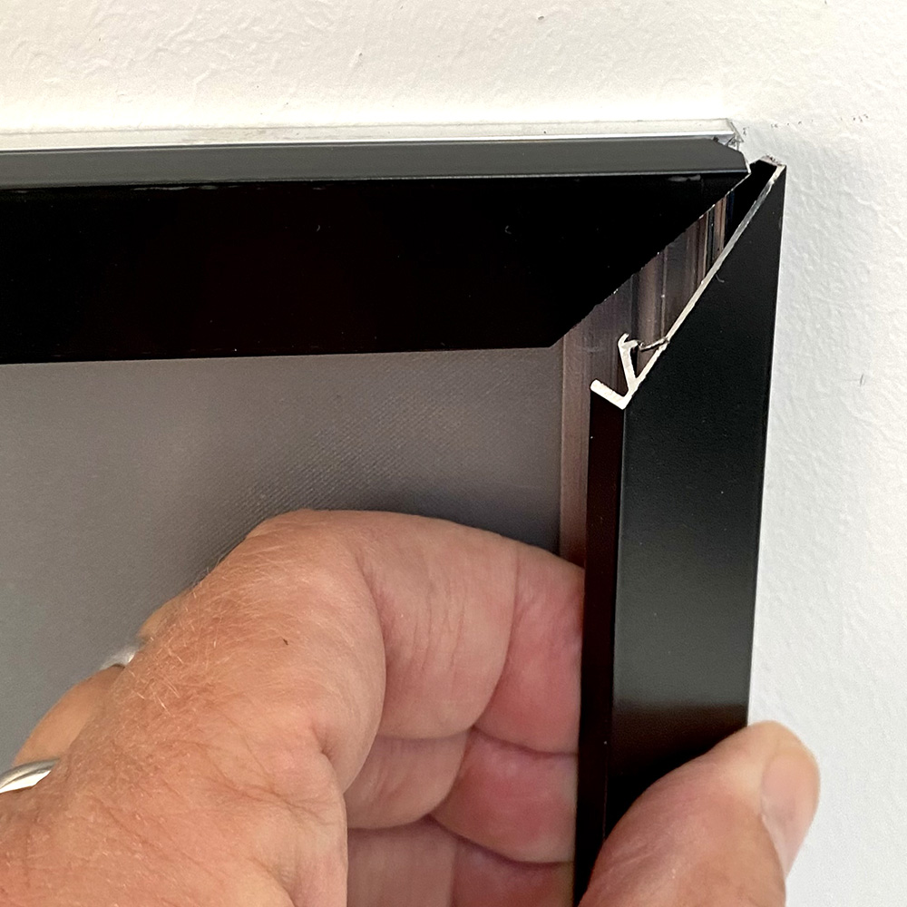 Klapprahmen, 20 mm Aluminium Flachprofil, Schwarz