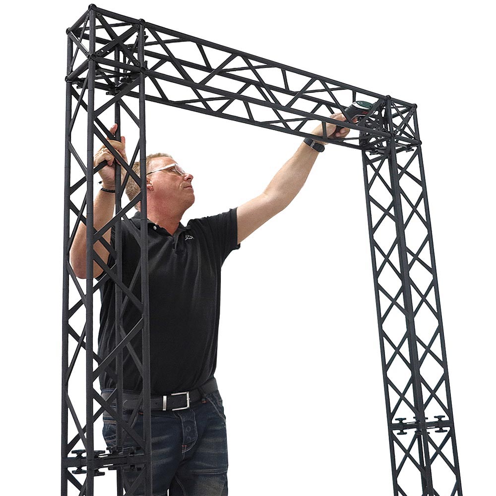 CROWN TRUSS 15 L-shape wall 3 x 3 m, 500 x 500 cm