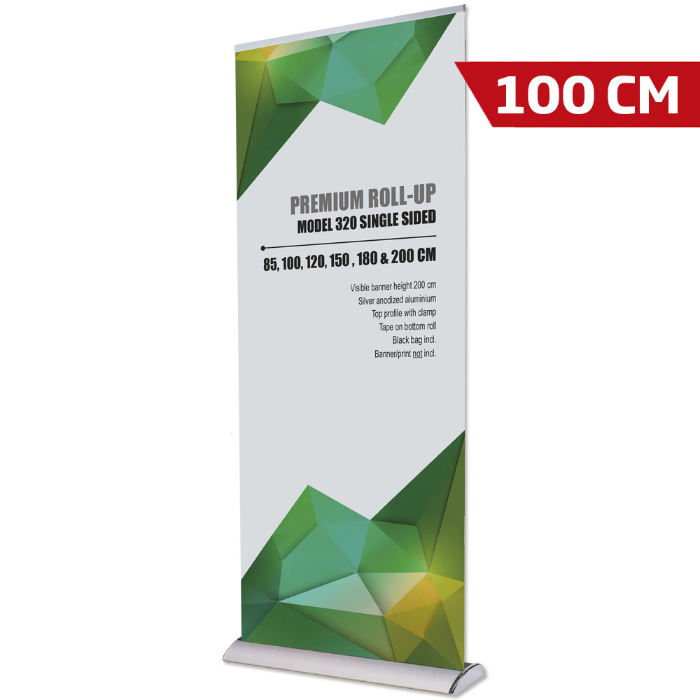 Roll-Up Basic, Premium, Einseitig, Silber