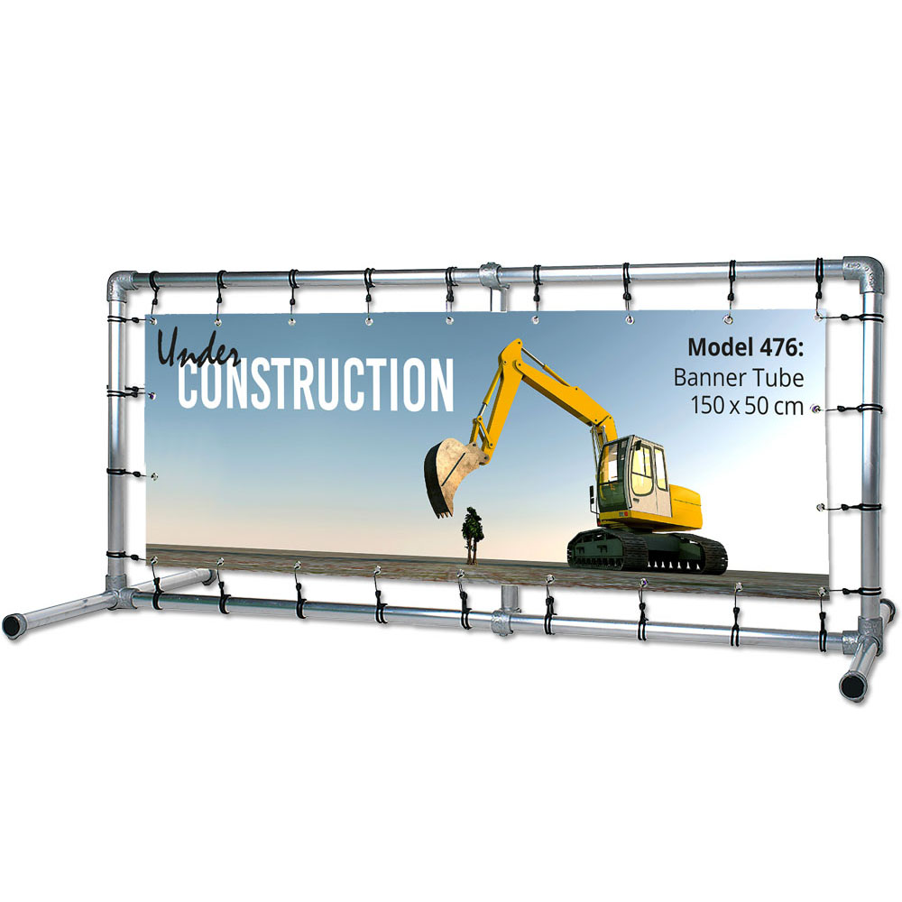 Bannerdisplay, Draußen, Banner Tube Freestanding, Aluminiumrohr 0.3 mm Ø 48 mm