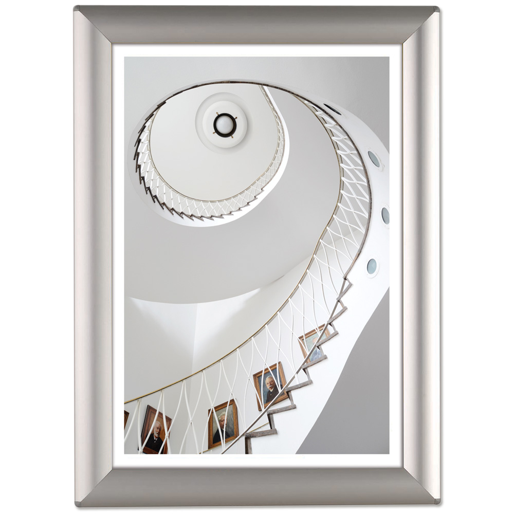 Klapprahmen, Opti, 25 mm Aluminiumprofil, Silber, A2 - 42 x 59,4 cm