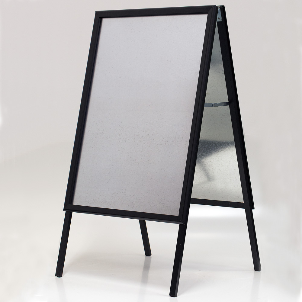 Kundenstopper, Alu-Line Standard, 32 mm, Schwarz