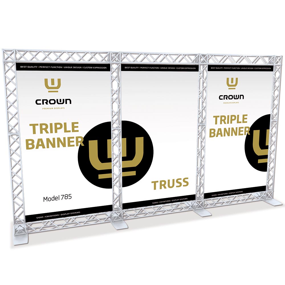 Crown Truss 10 Triple Banner wall