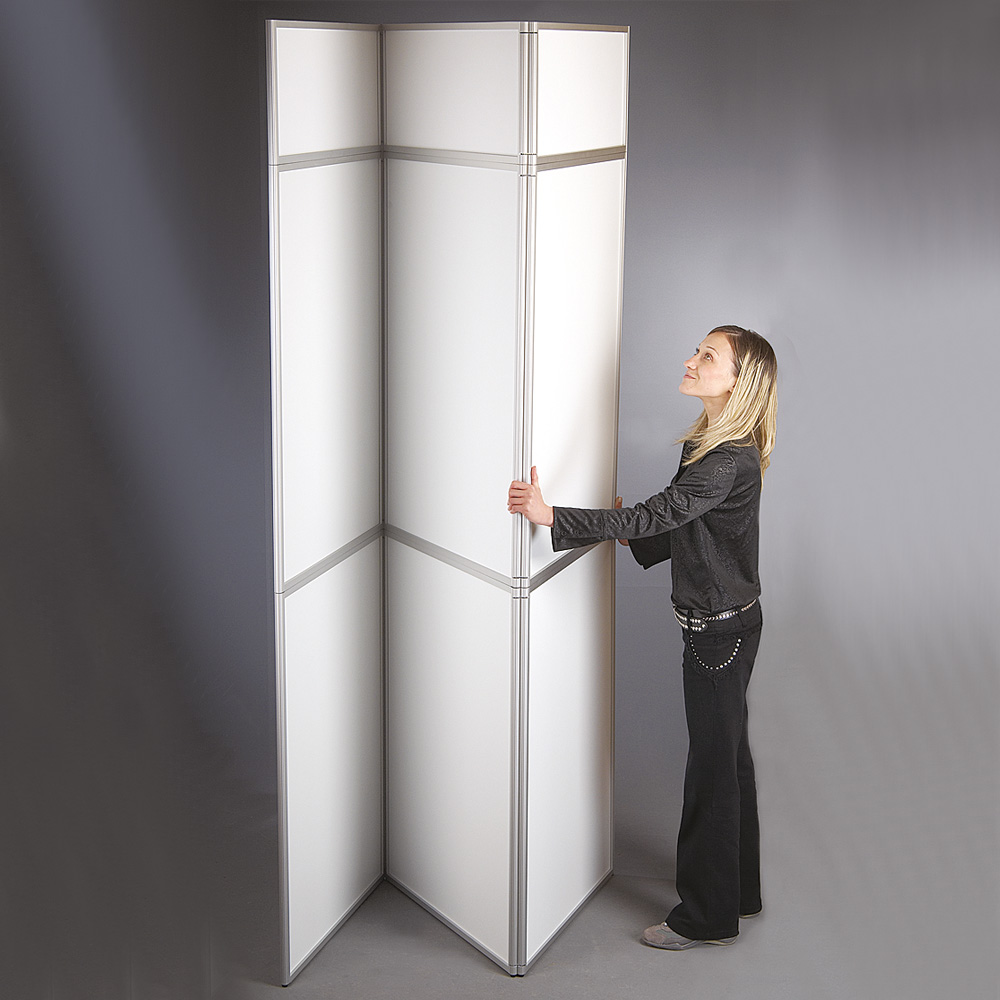 Messe Wand, Expo Wall, 4 Abschnitte, 292 x 239 cm, Ohne Druck