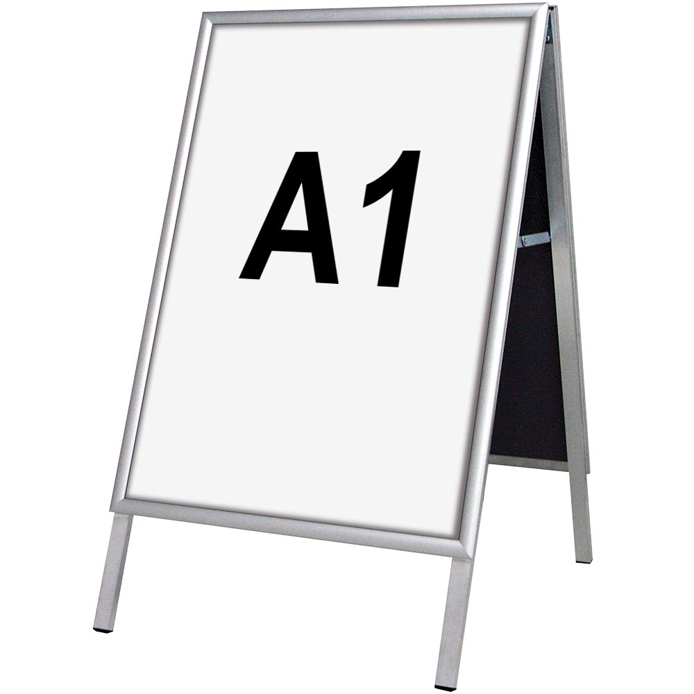 Kundenstopper Alu-Line Budget, Silber, Aluminium, für Den Innenbereich