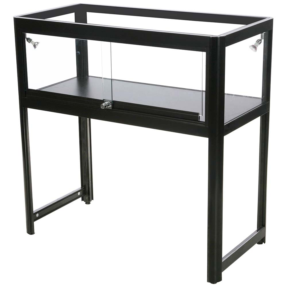Vitrine, Showcase Desk Duo, LED-Licht, mit Schloss