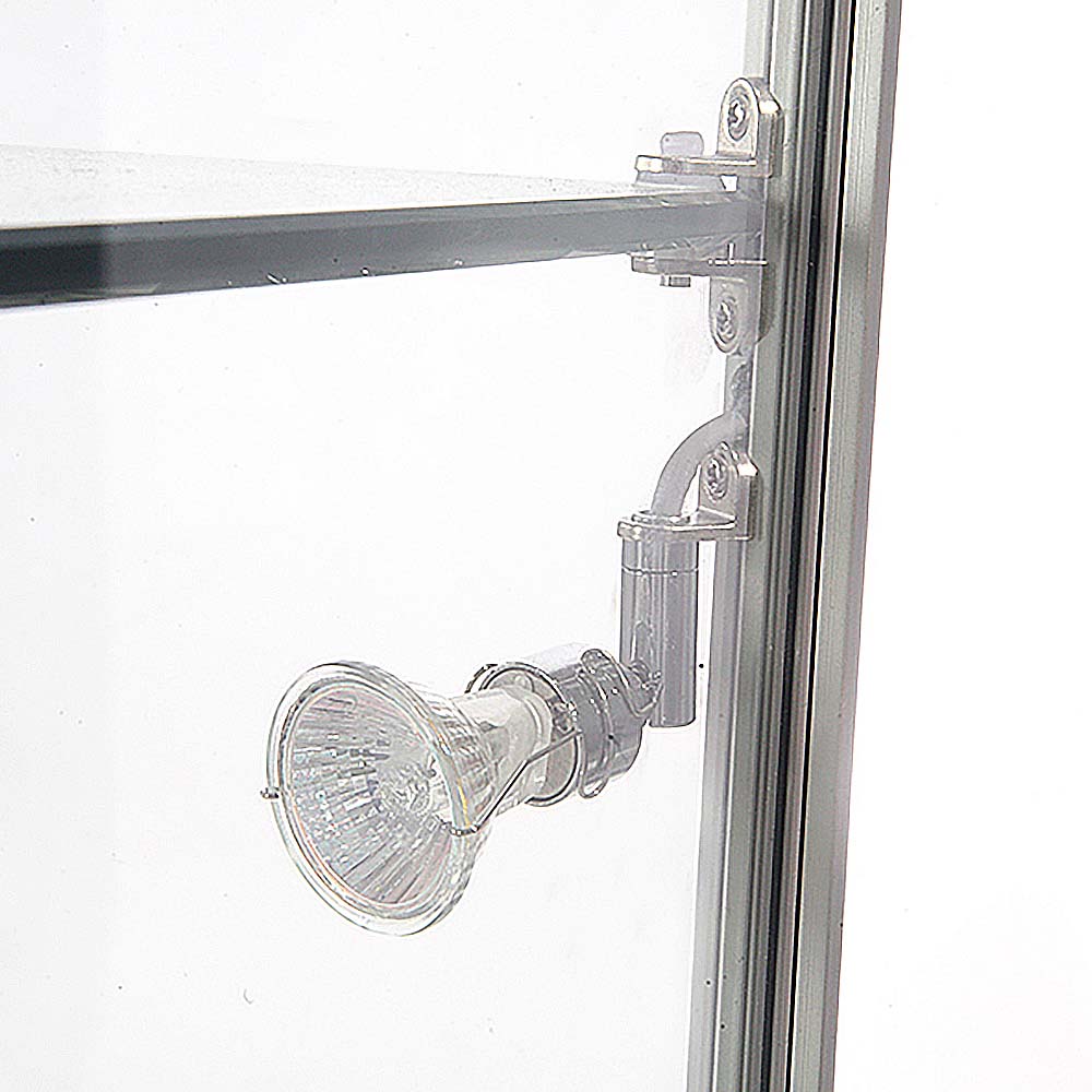 Vitrine, Showcase Tower Duo, LED-Licht, mit Schloss, Silber