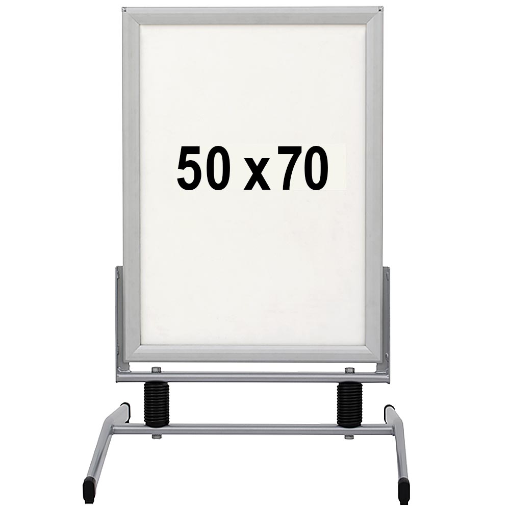 Kundenstopper, Wind-Line Basic, Silber