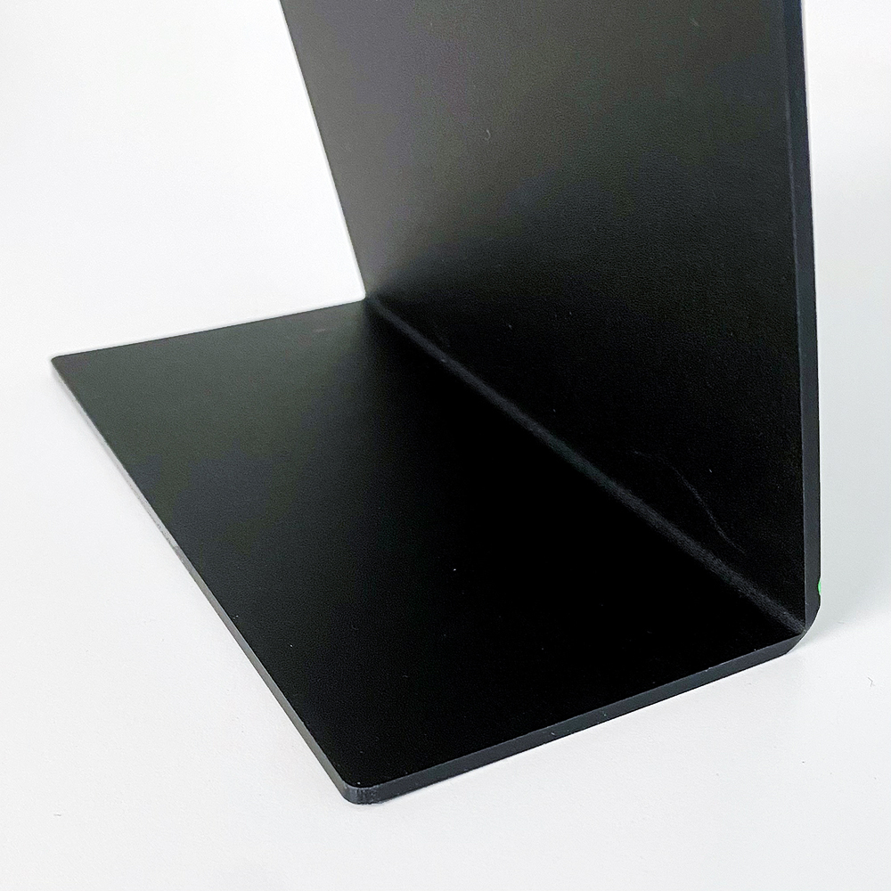 Schwarz A5 hochkant Tischaufsteller Kreidetafel