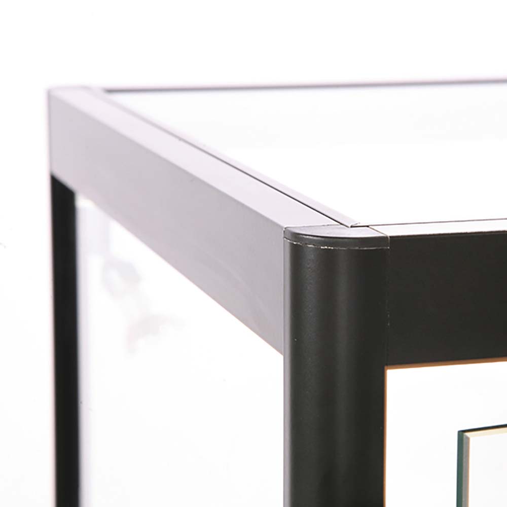 Vitrine, Showcase Counter Solo, LED-Licht, mit Schloss, Schwarz
