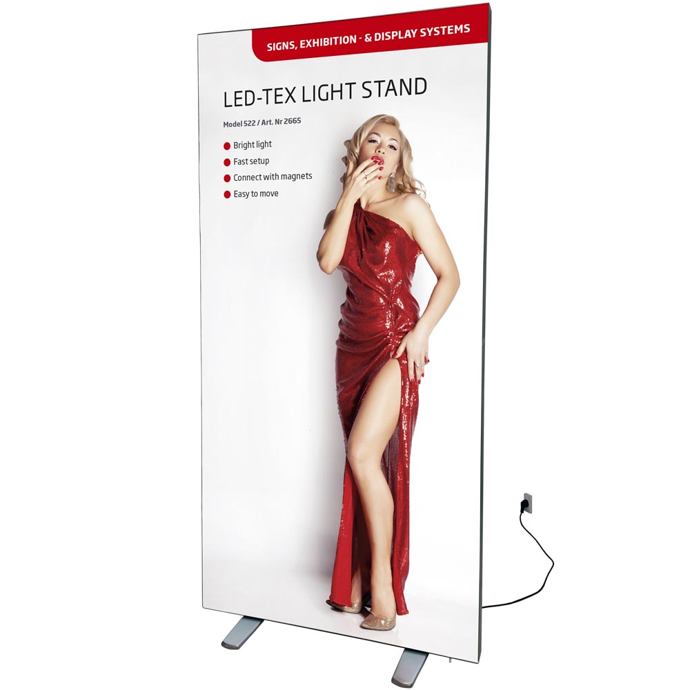 Led Lichtwand, Led-Tex, Doppeltseitig, Led-Beleuchteter Textilrahmen