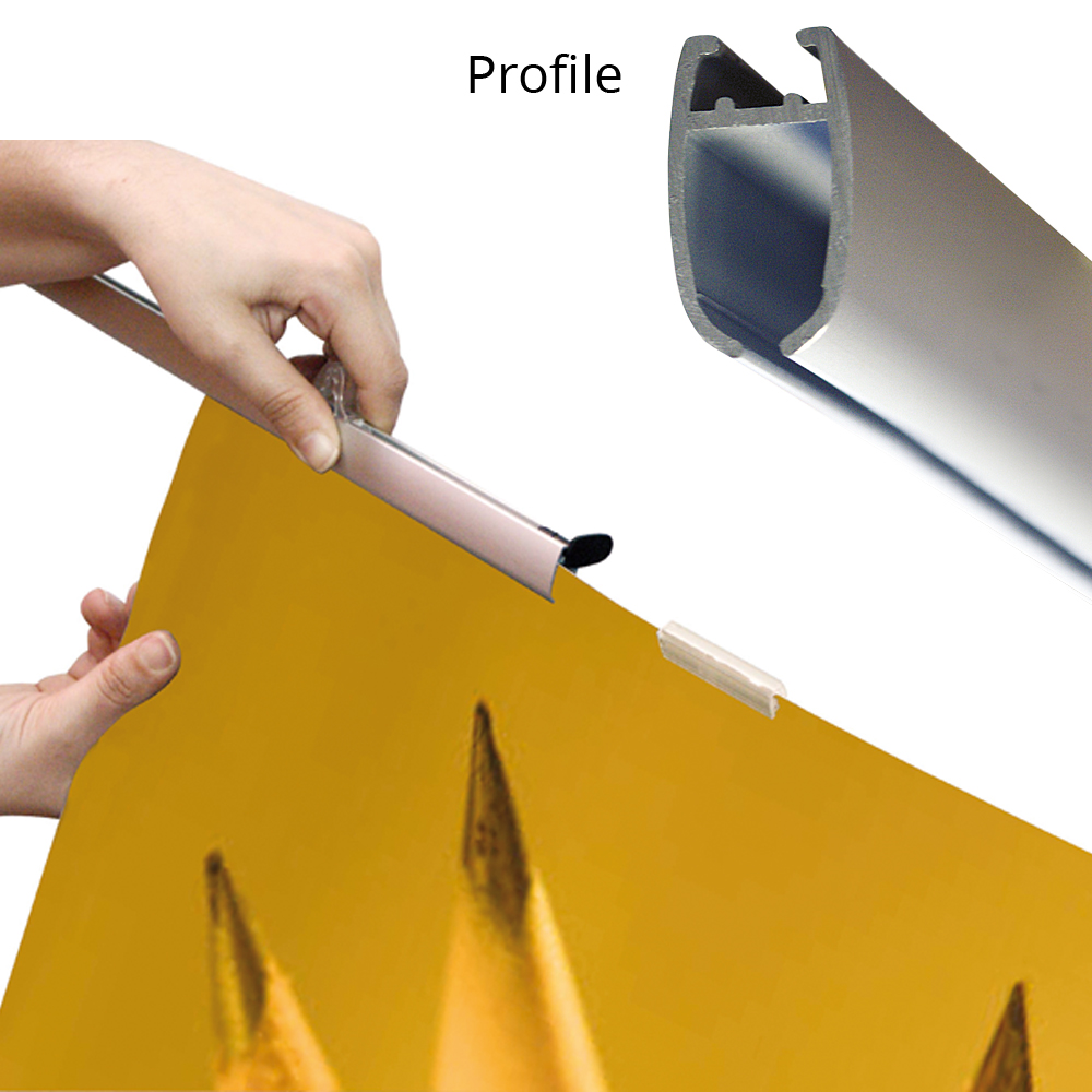 Posteraufhänger, Profile Double, 20 mm Aluminiumprofil