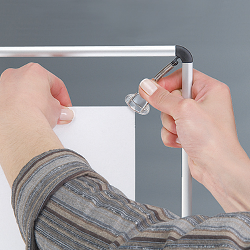 Posterrahmen, Poster Stretcher, Doppeltseitig, Silber
