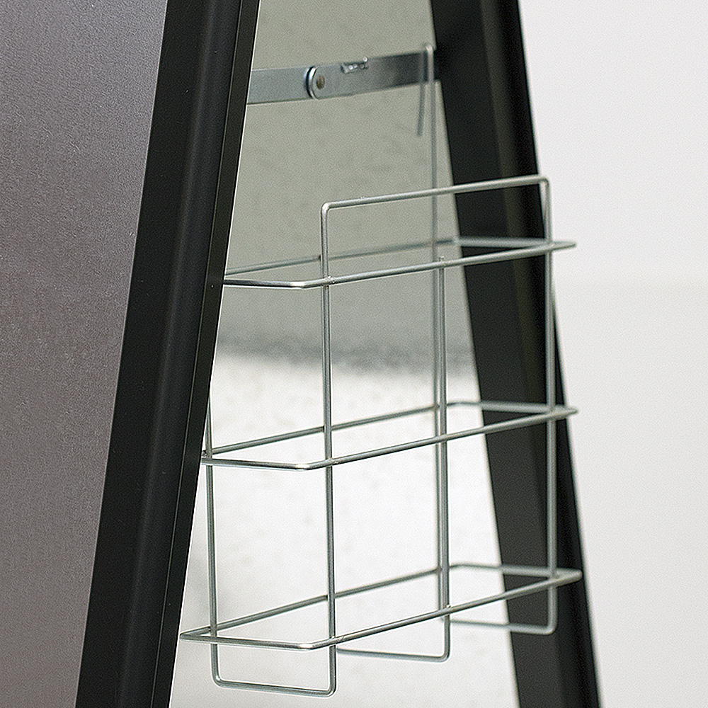 Kundenstopper, Alu-Line Standard, 32 mm, Schwarz