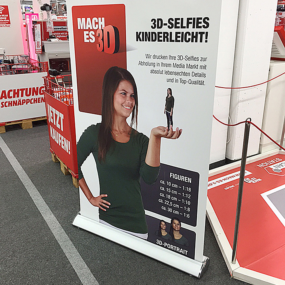 Roll-Up Basic, Deluxe, Einseitig, Aluminium